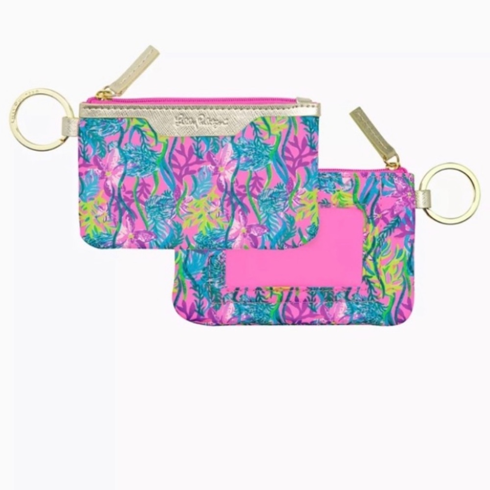 NWT LILLY PULITZER Keychain Wallet ID case